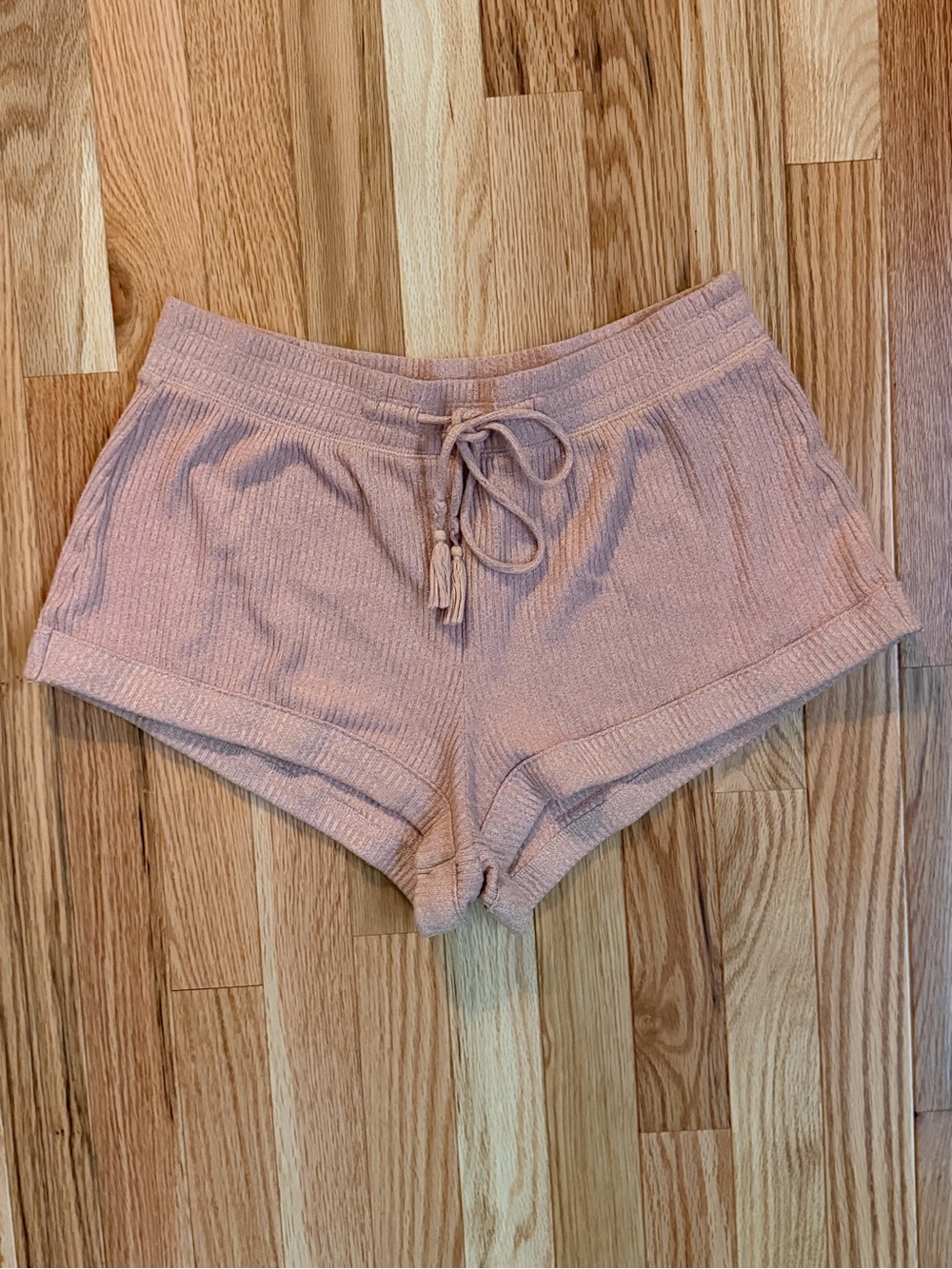 Cozy Ribbed Drawstring Shorts -